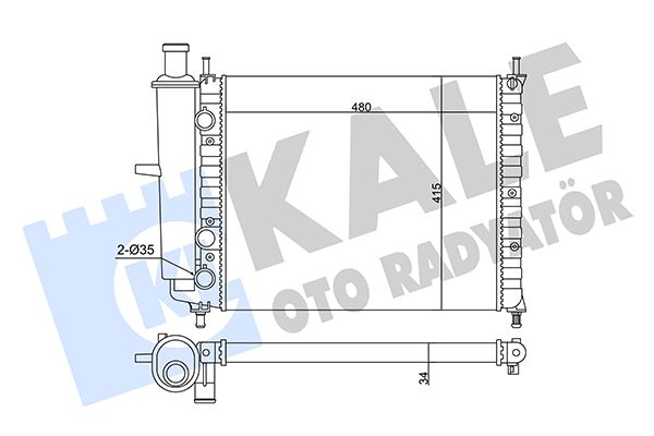 359140 KALE OTO RADYATÖR Радиатор, охлаждение двигателя
