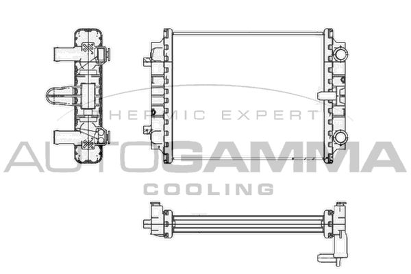 105433 AUTOGAMMA Радиатор, охлаждение двигателя