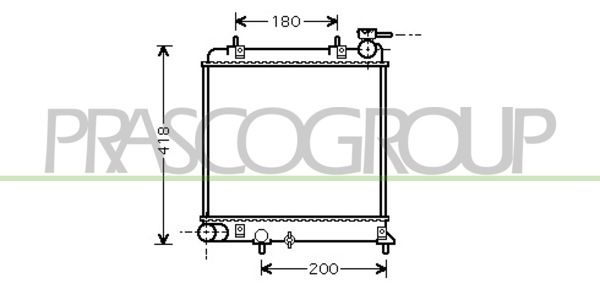 HN016R001 PRASCO Радиатор, охлаждение двигателя