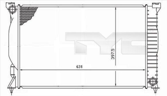 7020019 TYC Радиатор, охлаждение двигателя