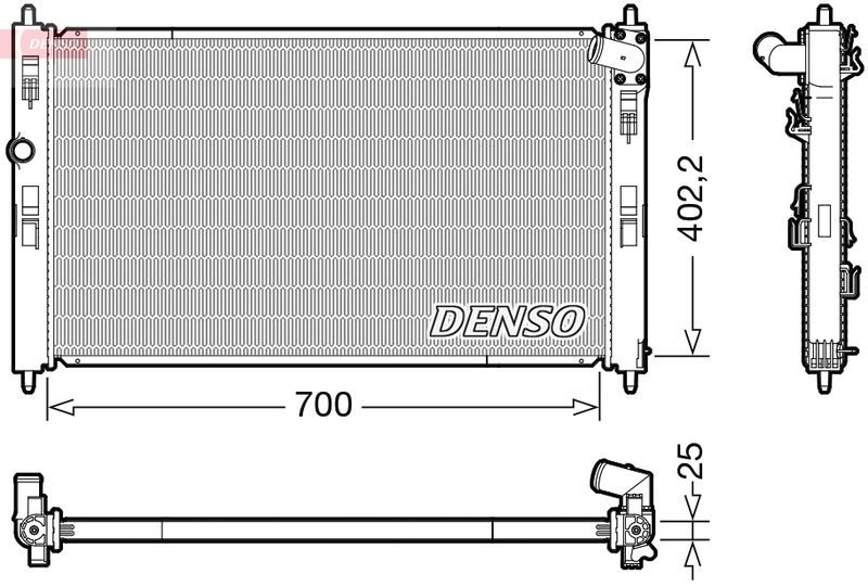 DRM45053 DENSO Радиатор, охлаждение двигателя