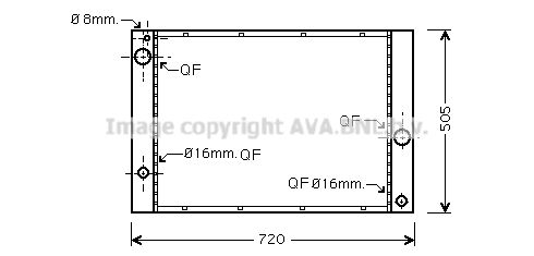 BWA2338 AVA QUALITY COOLING Радиатор, охлаждение двигателя