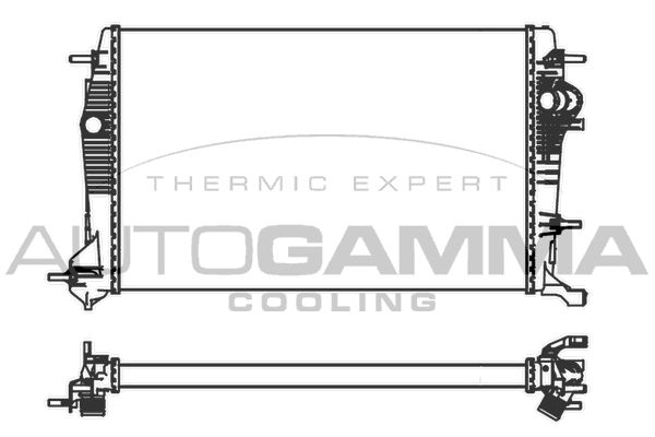 105220 AUTOGAMMA Радиатор, охлаждение двигателя