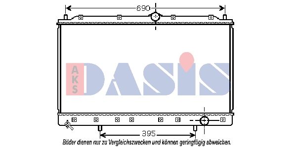 140063N AKS DASIS Радиатор, охлаждение двигателя