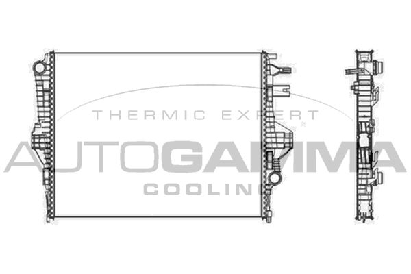 105680 AUTOGAMMA Радиатор, охлаждение двигателя