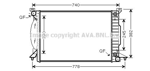 AI2207 AVA QUALITY COOLING Радиатор, охлаждение двигателя