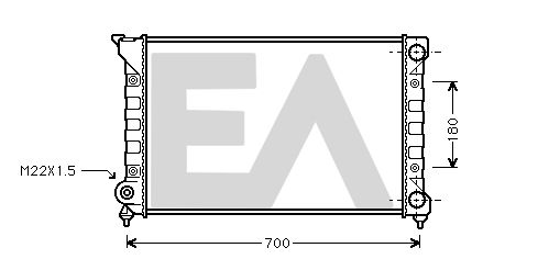 31R77030 EACLIMA Радиатор, охлаждение двигателя