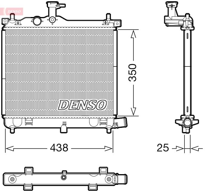 DRM41021 DENSO Радиатор, охлаждение двигателя