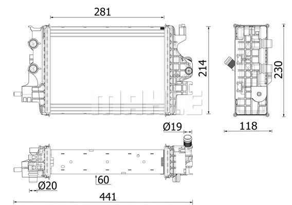 CR2634000P MAHLE Радиатор, охлаждение двигателя