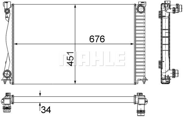 CR1861000S MAHLE Радиатор, охлаждение двигателя