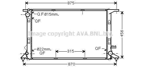 AIA2290 AVA QUALITY COOLING Радиатор, охлаждение двигателя