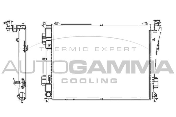 107389 AUTOGAMMA Радиатор, охлаждение двигателя