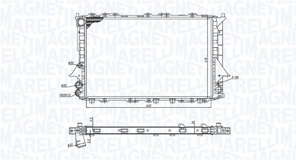 350213189900 MAGNETI MARELLI Радиатор, охлаждение двигателя