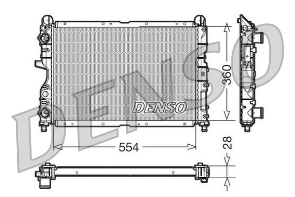 DRM01003 DENSO Радиатор, охлаждение двигателя