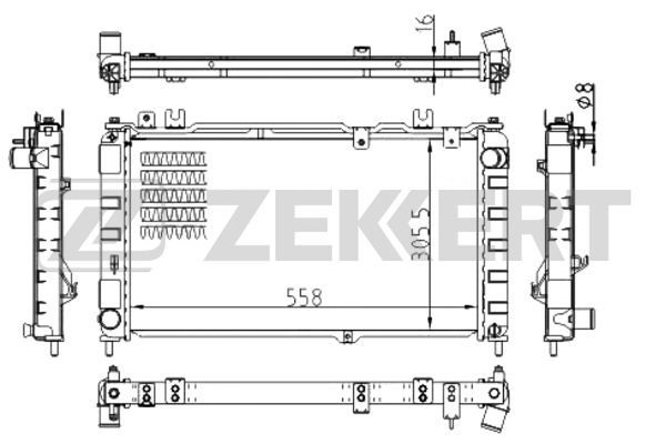 MK1508 ZEKKERT Радиатор, охлаждение двигателя