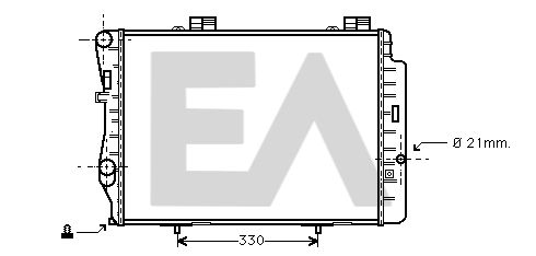 31R50001 EACLIMA Радиатор, охлаждение двигателя