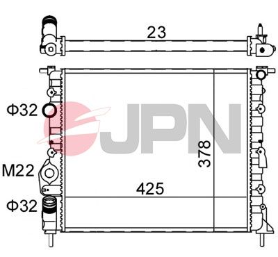 60C9043JPN JPN Радиатор, охлаждение двигателя