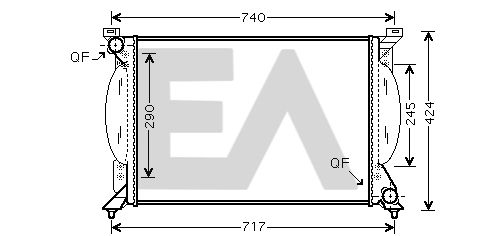 31R02039 EACLIMA Радиатор, охлаждение двигателя