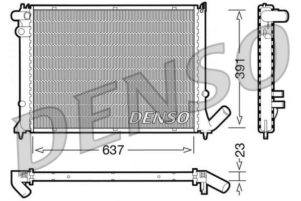 DRM21050 DENSO Радиатор, охлаждение двигателя