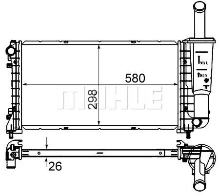 CR843000S MAHLE Радиатор, охлаждение двигателя