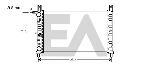 31R25016 EACLIMA Радиатор, охлаждение двигателя