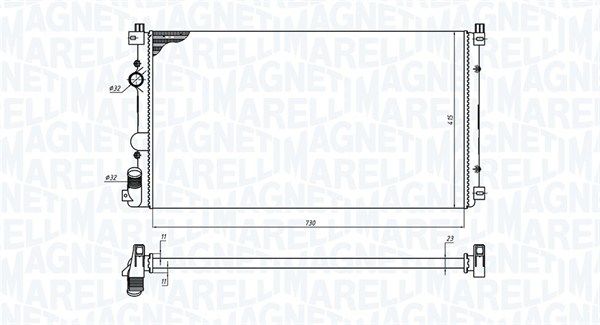 350213185100 MAGNETI MARELLI Радиатор, охлаждение двигателя