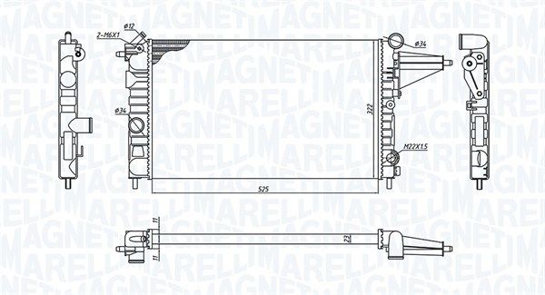 350213189100 MAGNETI MARELLI Радиатор, охлаждение двигателя