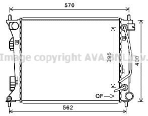 HY2433 AVA QUALITY COOLING Радиатор, охлаждение двигателя