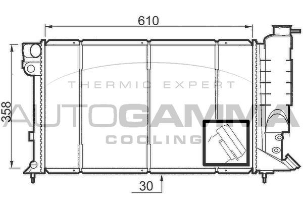 100228 AUTOGAMMA Радиатор, охлаждение двигателя