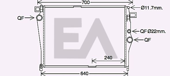 31R50108 EACLIMA Радиатор, охлаждение двигателя