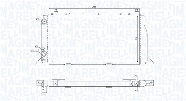 350213406000 MAGNETI MARELLI Радиатор, охлаждение двигателя