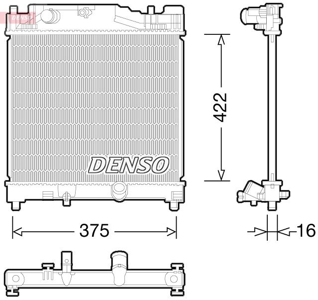 DRM50056 DENSO Радиатор, охлаждение двигателя