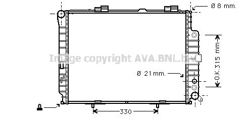 MSA2228 AVA QUALITY COOLING Радиатор, охлаждение двигателя