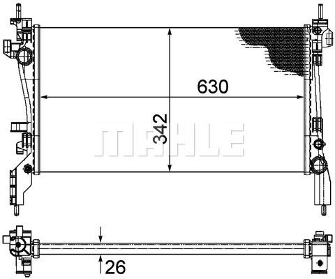 CR1120000P MAHLE Радиатор, охлаждение двигателя