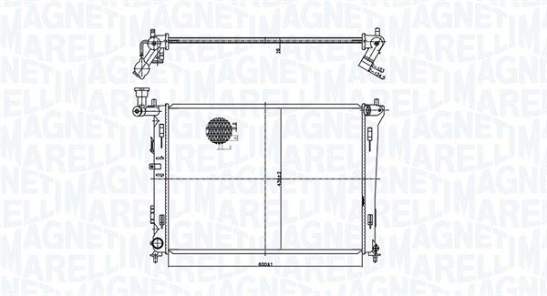 350213168100 MAGNETI MARELLI Радиатор, охлаждение двигателя