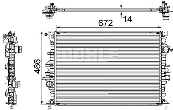 CR906000S MAHLE Радиатор, охлаждение двигателя