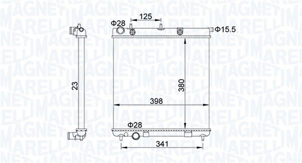 350213153700 MAGNETI MARELLI Радиатор, охлаждение двигателя