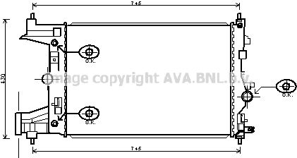 OLA2545 PRASCO Радиатор, охлаждение двигателя