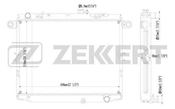 MK1388 ZEKKERT Радиатор, охлаждение двигателя