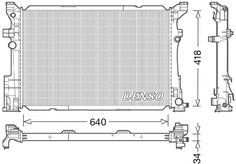 DRM17054 DENSO Радиатор, охлаждение двигателя