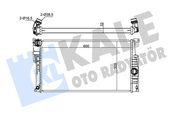 346065 KALE OTO RADYATÖR Радиатор, охлаждение двигателя