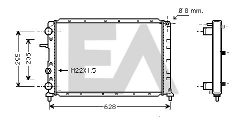 31R25048 EACLIMA Радиатор, охлаждение двигателя