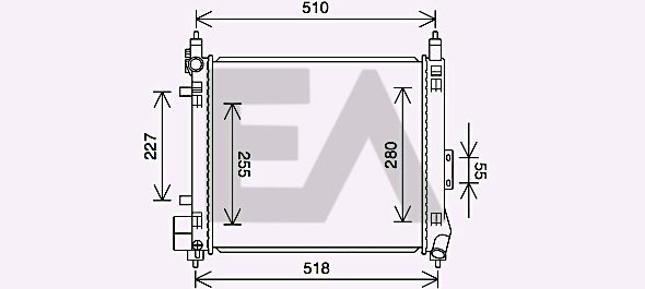 31R18156 EACLIMA Радиатор, охлаждение двигателя