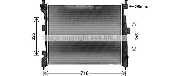 JE2088 AVA QUALITY COOLING Радиатор, охлаждение двигателя