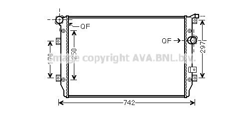 VNA2287 AVA QUALITY COOLING Радиатор, охлаждение двигателя