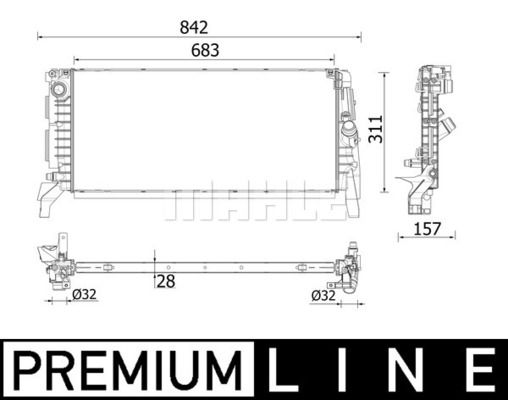 CR2201000P MAHLE Радиатор, охлаждение двигателя