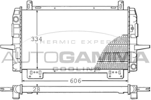 100376 AUTOGAMMA Радиатор, охлаждение двигателя
