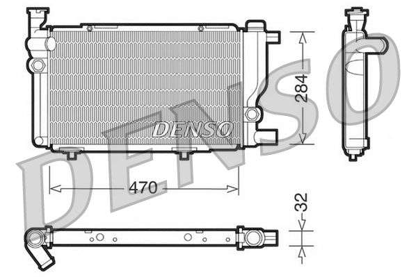 DRM21013 DENSO Радиатор, охлаждение двигателя