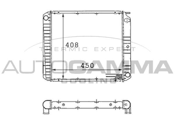 101091 AUTOGAMMA Радиатор, охлаждение двигателя