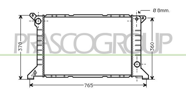 FD908R003 PRASCO Радиатор, охлаждение двигателя